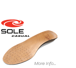 SOLE CASUAL FIT FOOTBEDS.